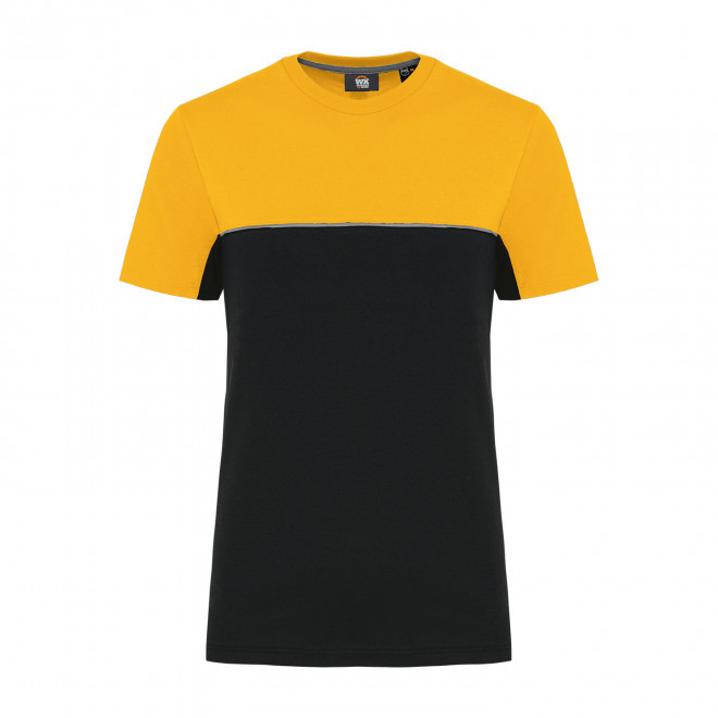 TEE-SHIRT DE TRAVAIL MIXTE PERSONNALISABLE 'WORKSHARP' - noir/jaune