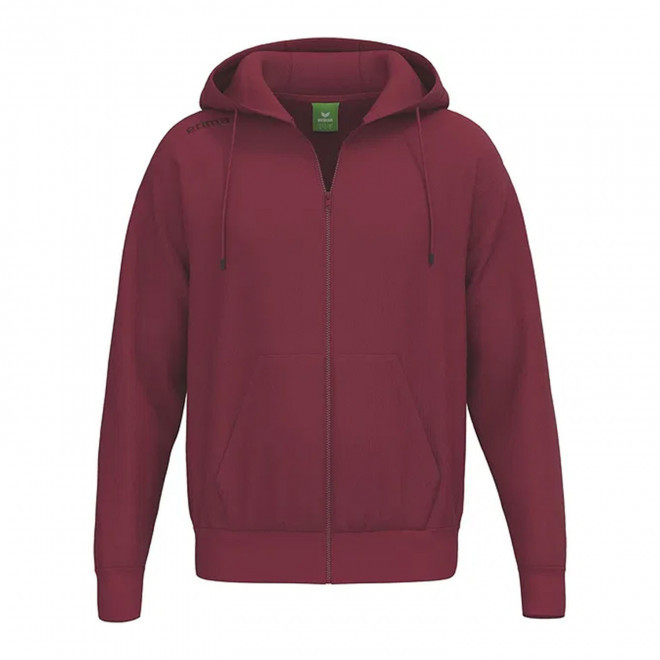 SWEATSHIRT CAPUCHE ZIPPE HOMME PERSONNALISABLE 'TS' - bordeaux