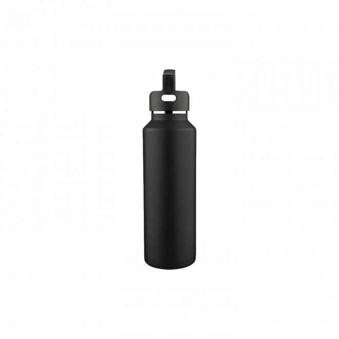 GOURDE PUBLICITAIRE ISOTHERME RECYCLE 600ML 'STOCH' - noir