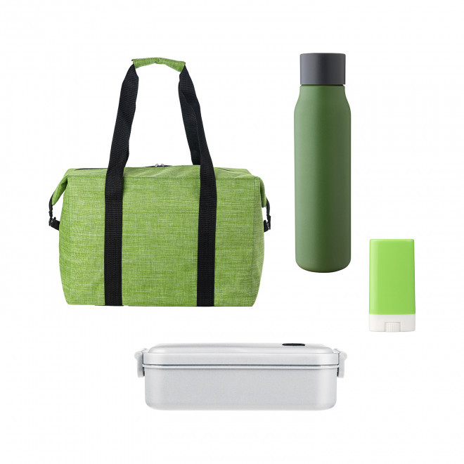SET FRAICHEUR SAC ACCESSOIRES PERSONNALISE 'CHAUWPIC' - vert