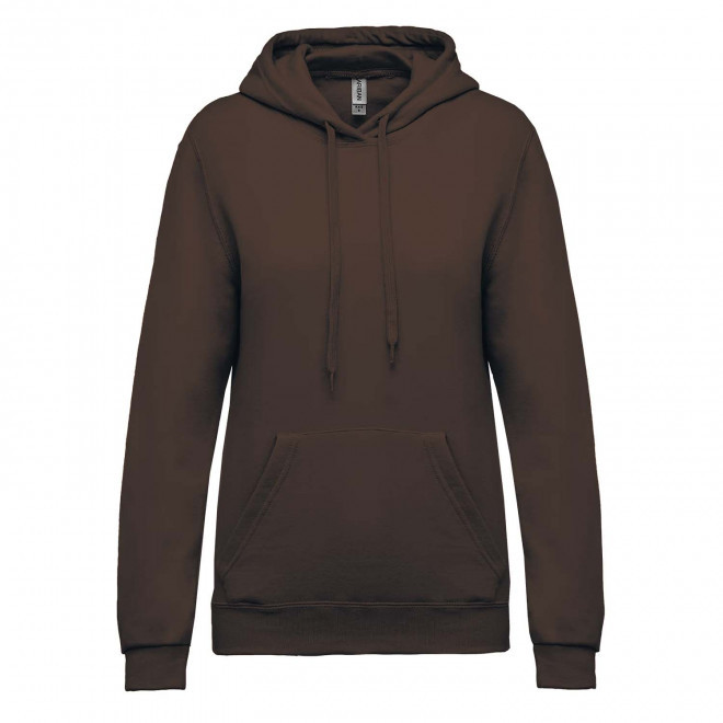 SWEAT-SHIRT PERSONNALISABLE FEMME CAPUCHE 'KARIHOOD' - chocolat