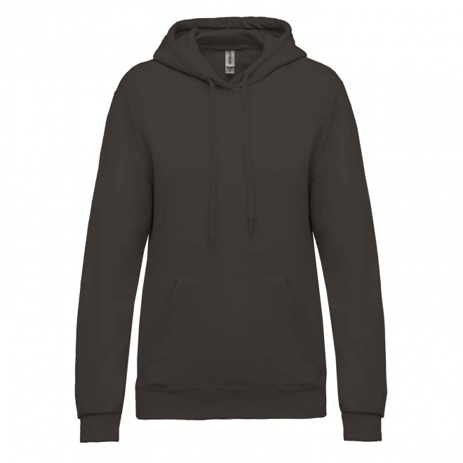 SWEAT-SHIRT PERSONNALISABLE FEMME CAPUCHE 'KARIHOOD' - gris foncé