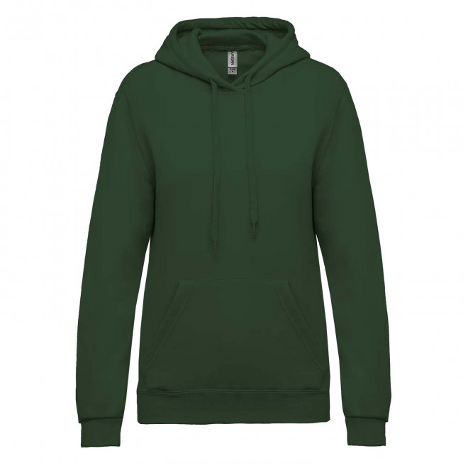 SWEAT-SHIRT PERSONNALISABLE FEMME CAPUCHE 'KARIHOOD' - vert forêt