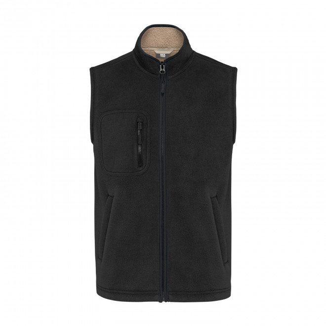 BODYWARMER POLAIRE SHERPA PERSONNALISABLE 'POLROX' - noir