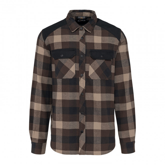 CHEMISE A CARREAUX PERSONNALISABLE 'CARROX' - marron