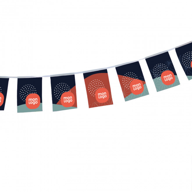 GUIRLANDE DE FANION PUBLICITAIRE 'FESTA' - rectangle