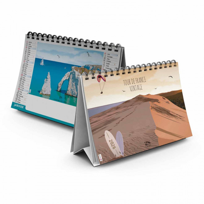 CALENDRIER CHEVALET 7 FEUILLETS PERSONNALISABLE 'ASHA' - illustrations