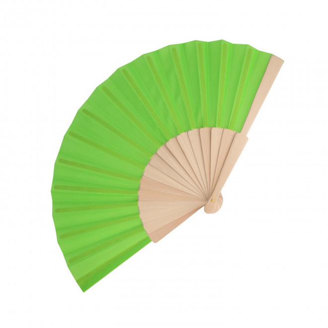 EVENTAIL EN BOIS PERSONNALISABLE 'FANNY WOOD RPET' - vert clair