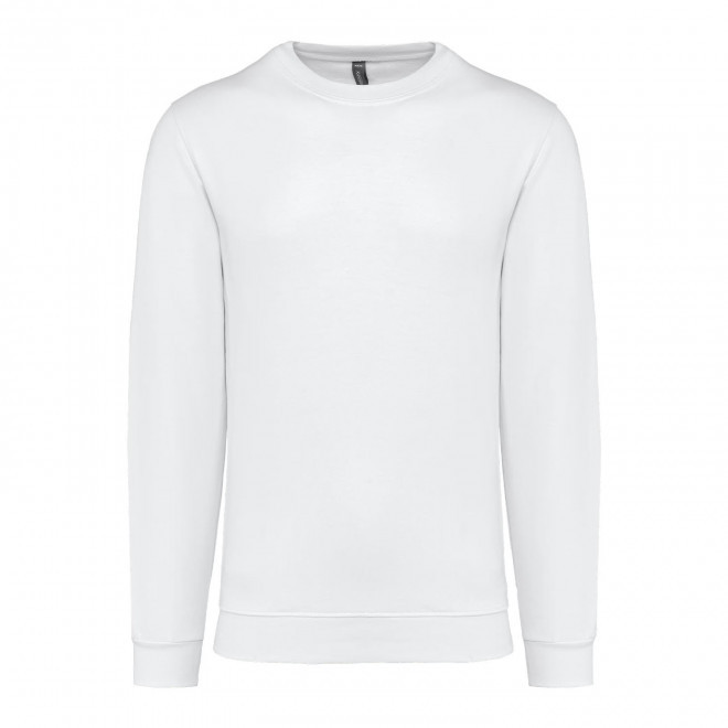 SWEAT-SHIRT MIXTE COL ROND PERSONNALISABLE 'KARIHOOD' - blanc