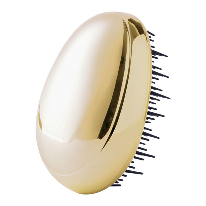 BROSSE A CHEVEUX GALET PERSONNALISABLE 'TAHA' - doré