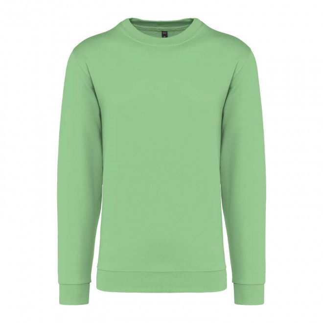 SWEAT-SHIRT MIXTE COL ROND PERSONNALISABLE 'KARIHOOD' - vert pomme