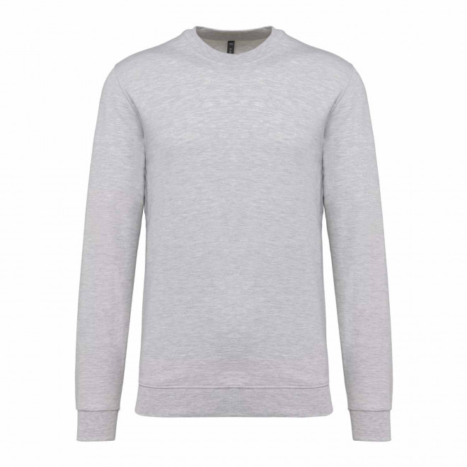 SWEAT-SHIRT MIXTE COL ROND PERSONNALISABLE 'KARIHOOD' - gris chiné