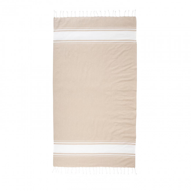 FOUTA PERSONNALISEE 'HORTENSE 180 RPET CLASSIC' ESAT - écru