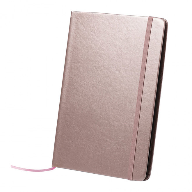 CARNET PUBLICITAIRE A5 'FENTIS' - rose métallique