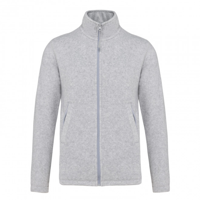 POLAIRE ZIPPE ENFANT PERSONNALISABLE 'KARIPOL' - gris chiné