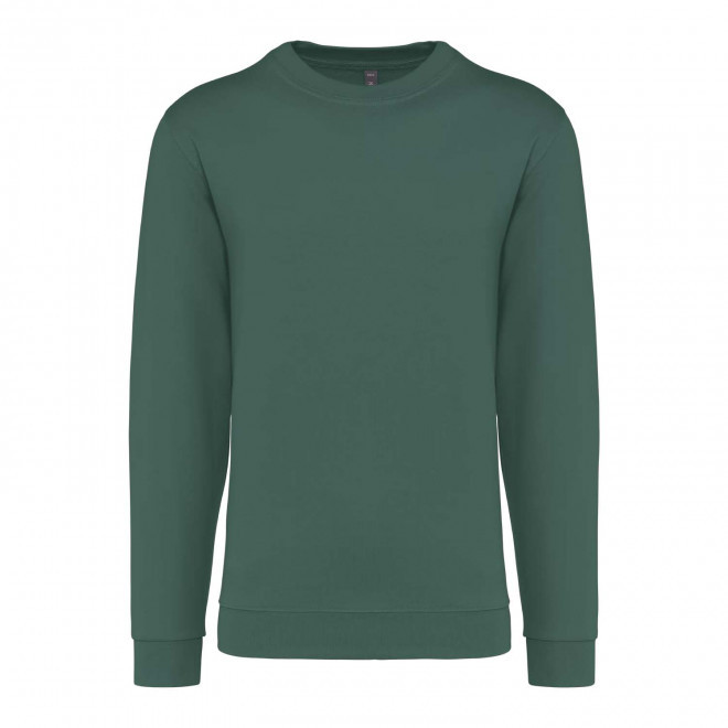 SWEAT-SHIRT MIXTE COL ROND PERSONNALISABLE 'KARIHOOD' - vert bouteille