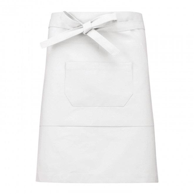 TABLIER MI-LONG KARIBAN PERSONNALISABLE 'BANTAB' - blanc