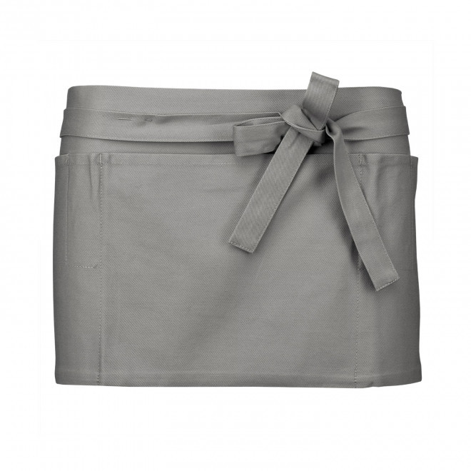 TABLIER COURT KARIBAN PERSONNALISBALE 'BANTAB' - gris clair