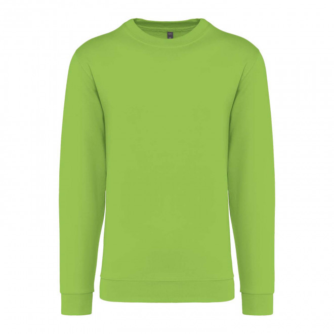 SWEAT-SHIRT MIXTE COL ROND PERSONNALISABLE 'KARIHOOD' - citron vert