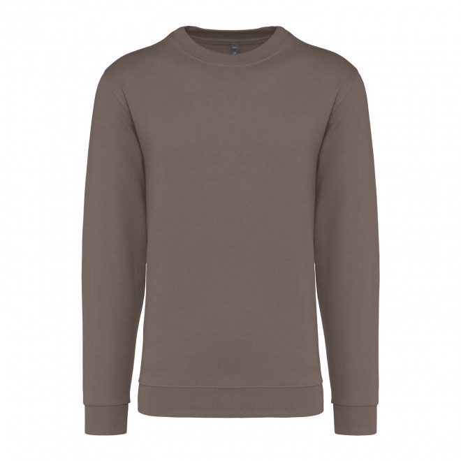 SWEAT-SHIRT MIXTE COL ROND PERSONNALISABLE 'KARIHOOD' - marron