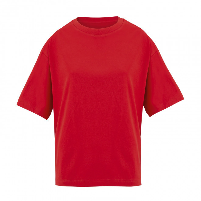 T-SHIRT OVERSIZE PERSONNALISÉ FEMME 180G 'BOXY' - rouge vif