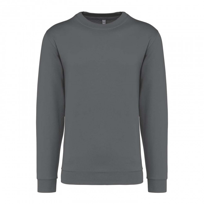 SWEAT-SHIRT MIXTE COL ROND PERSONNALISABLE 'KARIHOOD' - gris anthracite