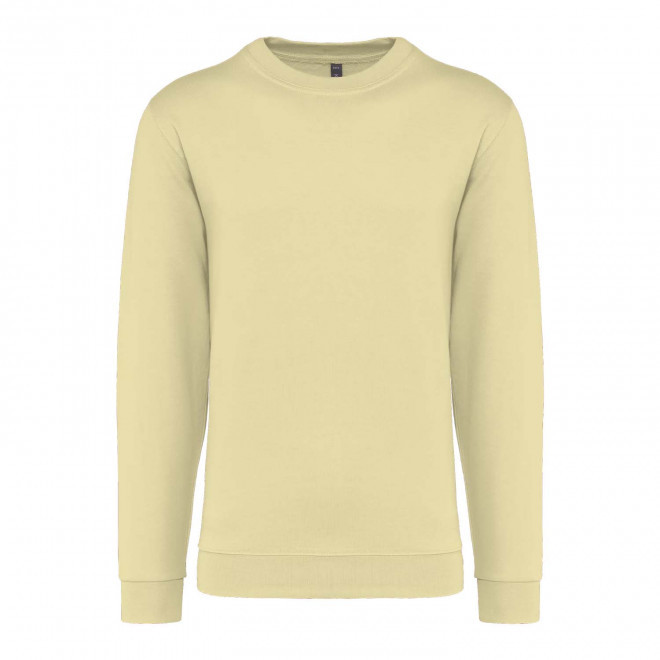 SWEAT-SHIRT MIXTE COL ROND PERSONNALISABLE 'KARIHOOD' - jaune clair