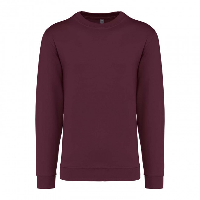 SWEAT-SHIRT MIXTE COL ROND PERSONNALISABLE 'KARIHOOD' - bordeaux
