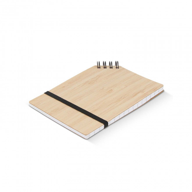 BLOC NOTES EN BAMBOU A6 PERSONNALISABLE 'ANGLUS' - nature