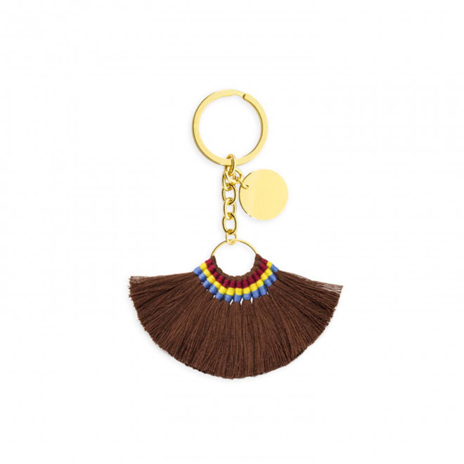 PORTE CLES PERSONNALISABLE 'FROUFROU' - marron