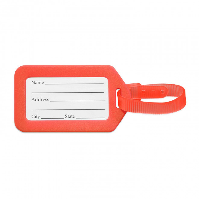 ETIQUETTE DE VOYAGE PERSONNALISABLE 'TROPICOOL' - rouge