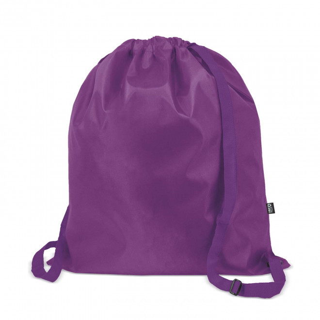 SAC A DOS CORDELETTES PLATES PUBLICITAIRE 'CROLY' - lilas