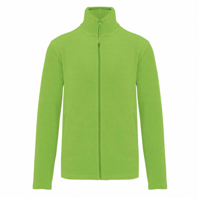 POLAIRE ZIPPE HOMME PERSONNALISABLE 'KARIPOL' - citron vert