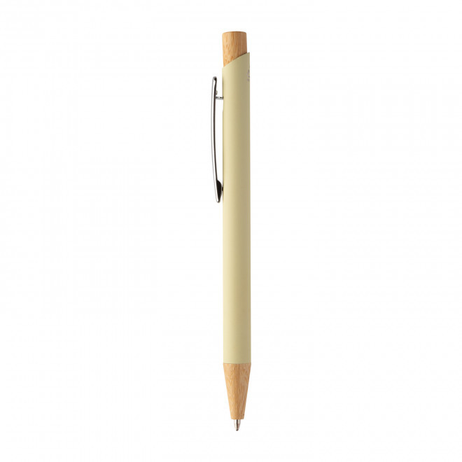 STYLO BILLE ALU RECYCLE BAMBOU PERSONNALISABLE 'DANI - jaune