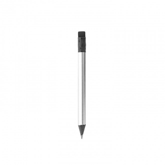 MINI CRAYON BOIS NOIR PERSONNALISE 'MINI ETHAN SHINE' - argente