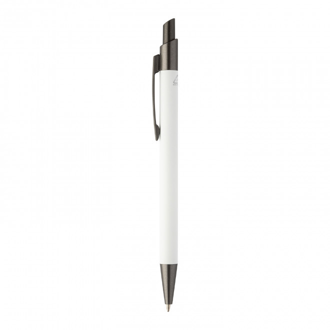 STYLO BILLE ALU RECYCLE PERSONNALISE 'BANNOS' - blanc