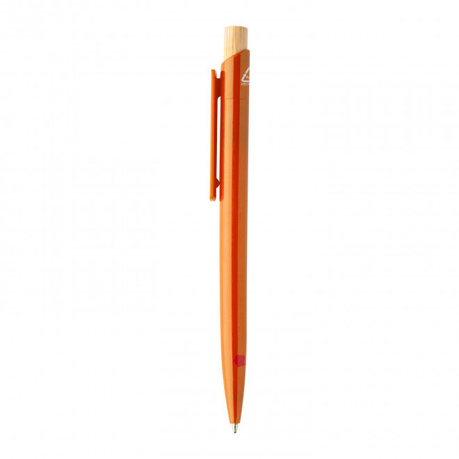 STYLO BILLE RABS ET BAMBOU PERSONNALISABLE 'ANDRATO' - orange