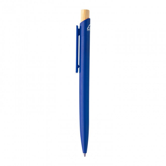 STYLO BILLE RABS ET BAMBOU PERSONNALISABLE 'ANDRATO' - bleu fonce