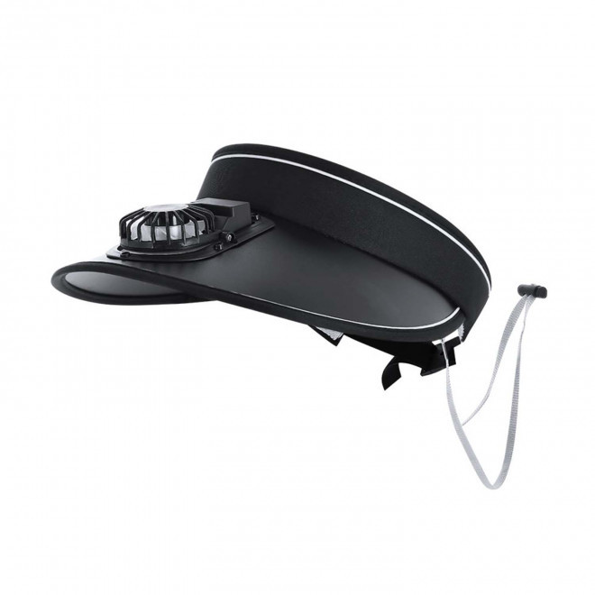 VISIERE AVEC VENTILATEUR PERSONNALISEE 'BAUDRY CAPS' - noir
