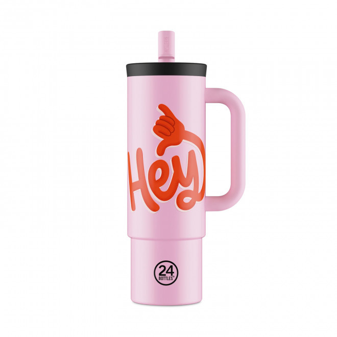 MUG 800 ML PERSONNALISABLE 'STRAW CUP 24BOTTLES' - hey rose