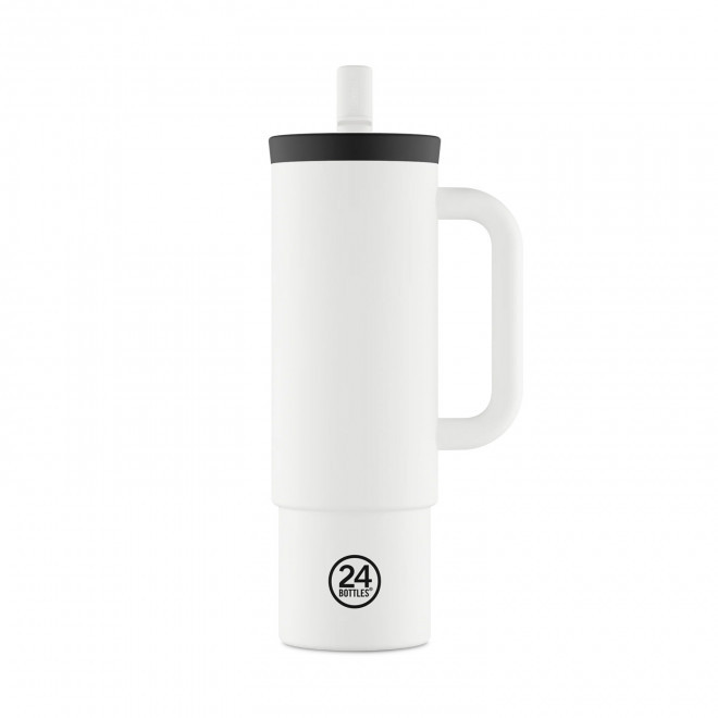 MUG 800 ML PERSONNALISABLE 'STRAW CUP 24BOTTLES' - blanc