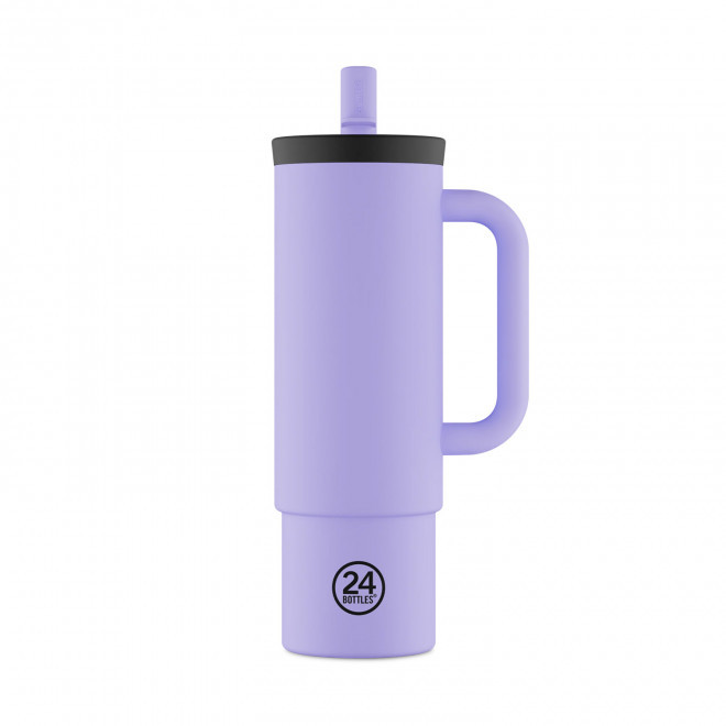 MUG 800 ML PERSONNALISABLE 'STRAW CUP 24BOTTLES' - lilas