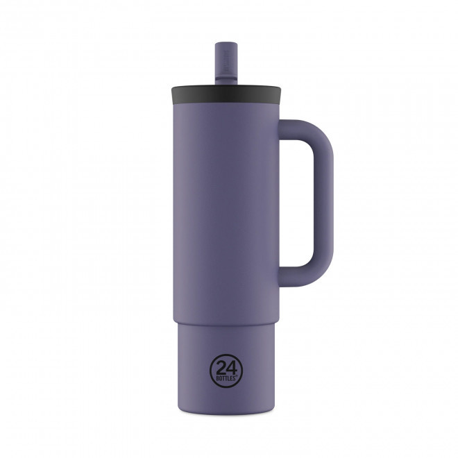 MUG 800 ML PERSONNALISABLE 'STRAW CUP 24BOTTLES' - violet foncé