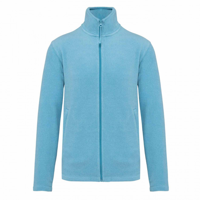 POLAIRE ZIPPE HOMME PERSONNALISABLE 'KARIPOL' - bleu chiné