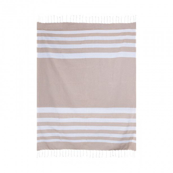 PAREO/FOUTA 140X180 PERSONNALISABLE 'HORTA XXL' - beige