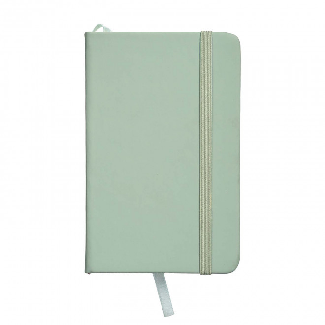 CARNET A6 EN PU PASTEL PERSONNALISABLE 'MARTIN' - vert clair