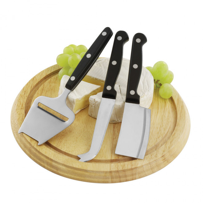 SET DE COUTEAUX À FROMAGE PERSONNALISE 'MOTTE' - bois