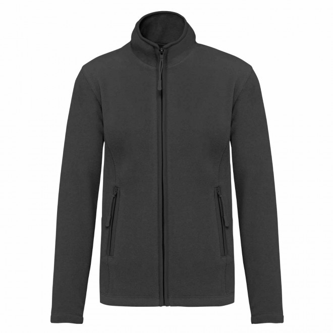 POLAIRE ZIPPE FEMME PERSONNALISABLE 'KARIPOL' - gris foncé