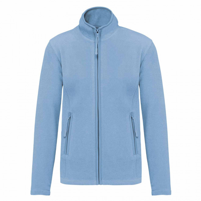 POLAIRE ZIPPE FEMME PERSONNALISABLE 'KARIPOL' - bleu ciel