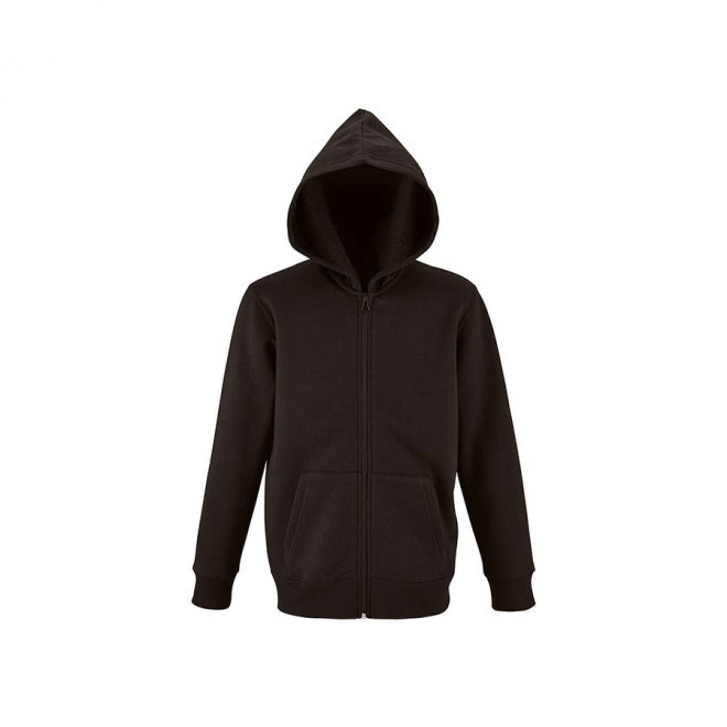 SWEAT-SHIRT PUBLICITAIRE CAPUCHE ENFANT 'STONE' - noir